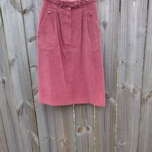 Vintage corduroy pleated skirt